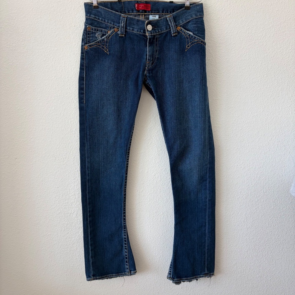 Levi's Type 1 Western Boot Jeans Mens 30M Dark Wash Star Stitch Vintage Y2K 2000